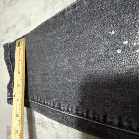 Judy Blue Jeans 13/31 Distressed Splatter Stretch Denim Black Gray Boyfriend - Picture 6 of 9